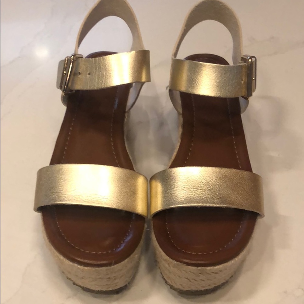 Gold Platform Espadrilles